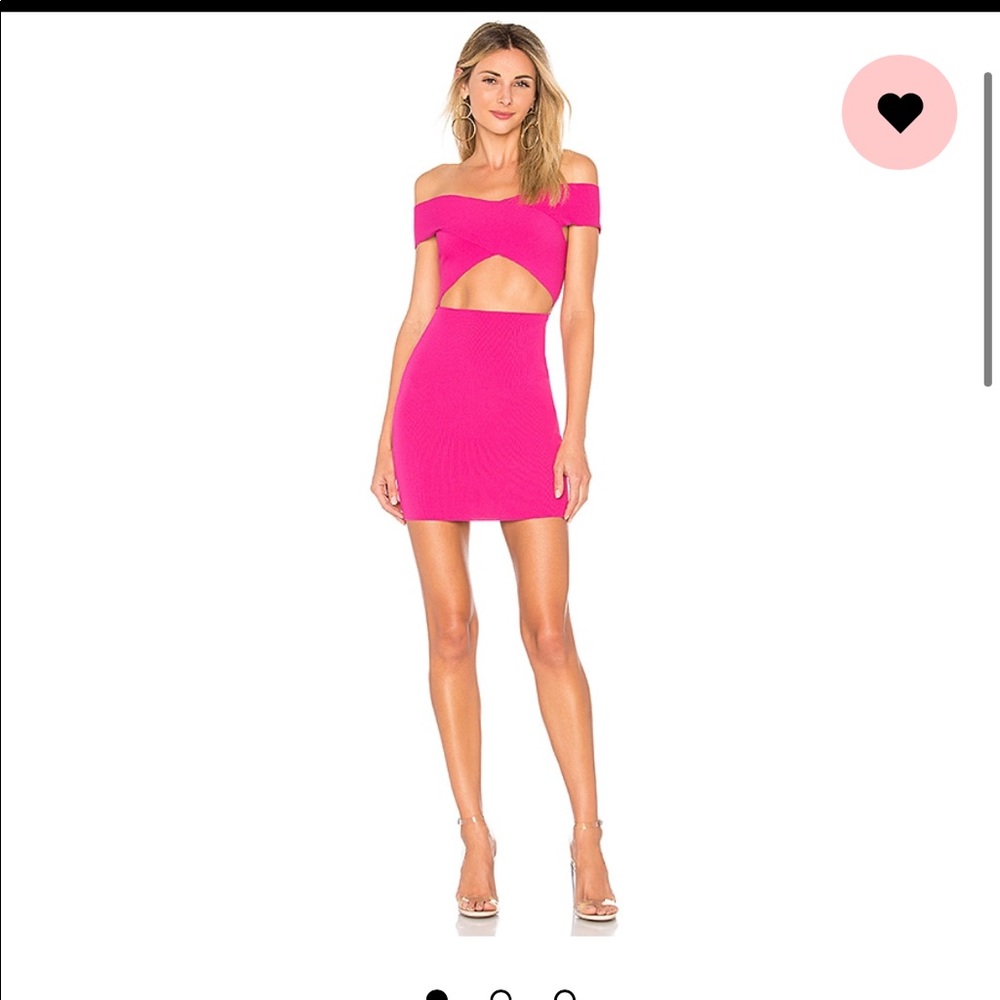 Super down bright pink dress- XS